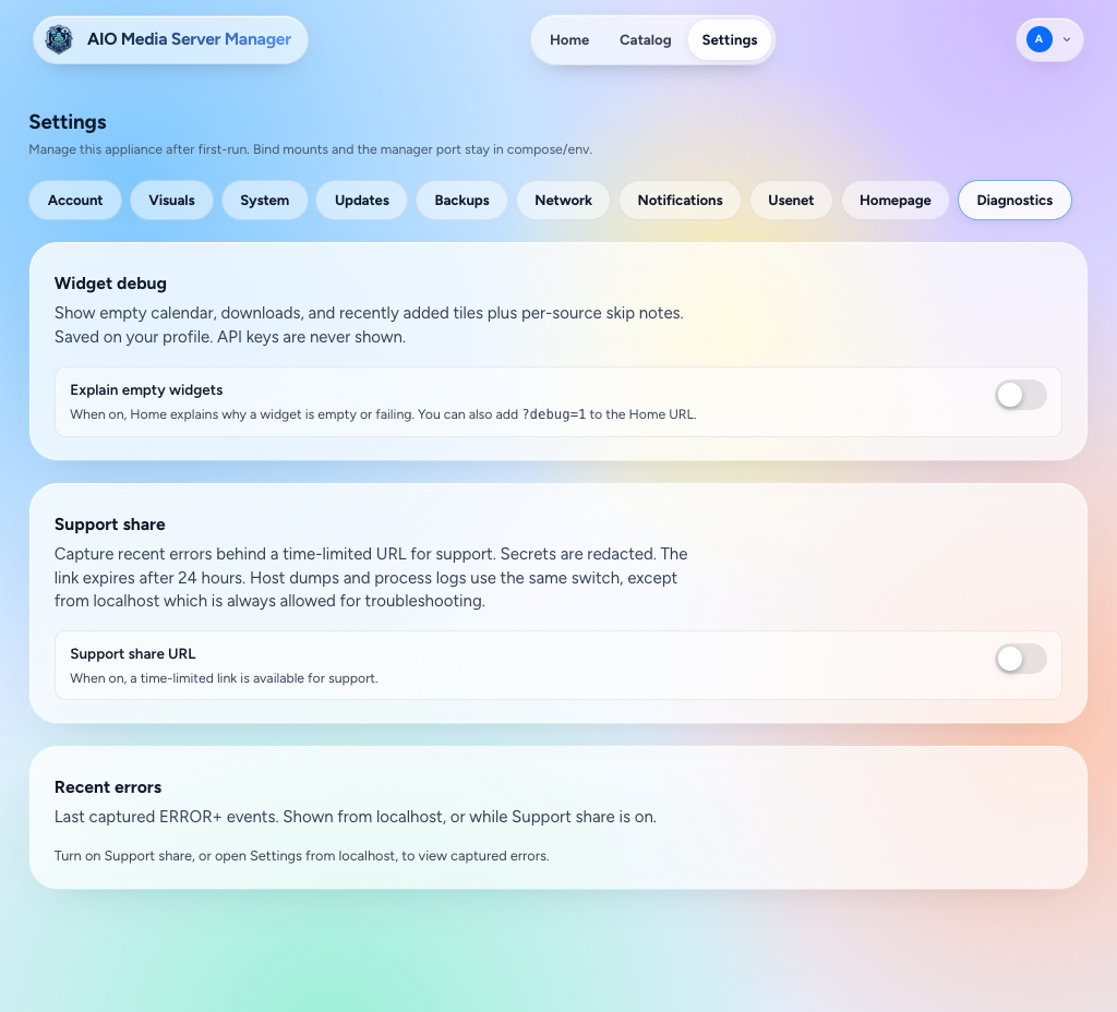Diagnostics, light theme